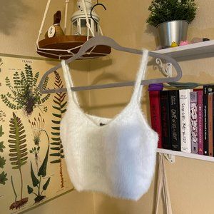 Fuzzy Blue Cropped Tank